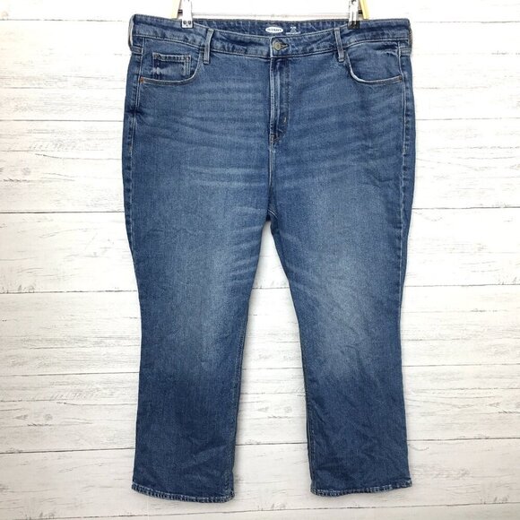 Old Navy Women's Jeans Ankle Flare Leg High Rise size 18 length 26" - Picture 1 of 9